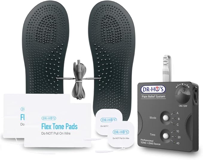 Dr Ho's Circulation Promoter XP Essential Package - EMS and TENS Machine, AMP Pain Relief, TENS Unit Muscle Stimulator for Feet and Leg Pain