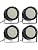 Funtery 4 Pcs Strobe Lights 88 LEDs Sound Activated Stage DJ,White