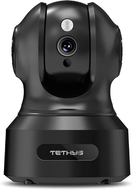 TETHYS Wireless Security Camera 1080P Indoor [Work with Alexa] Pan/Tilt WiFi Smart IP Camera Dome Surveillance System w/Night Vision,Motion Detection,2-Way Audio,Cloud for Home,Business, Baby Monitor