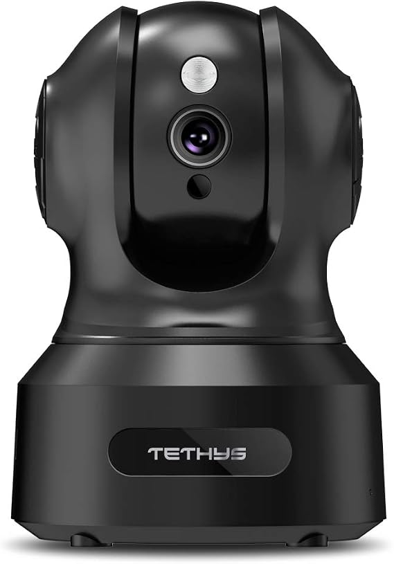 TETHYS Wireless Security Camera 1080P Indoor [Work with Alexa] Pan/Tilt WiFi Smart IP Camera Dome Surveillance System w/Night Vision,Motion Detection,2-Way Audio,Cloud for Home,Business, Baby Monitor