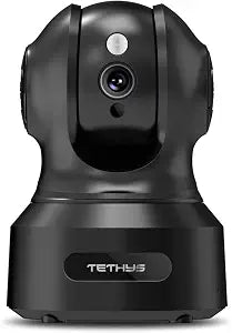 TETHYS Wireless Security Camera 1080P Indoor [Work with Alexa] Pan/Tilt WiFi Smart IP Camera Dome Surveillance System w/Night Vision,Motion Detection,2-Way Audio,Cloud for Home,Business, Baby Monitor