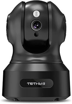 TETHYS Wireless Security Camera 1080P Indoor [Work with Alexa] Pan/Tilt WiFi Smart IP Camera Dome Surveillance System w/Night Vision,Motion Detection,2-Way Audio,Cloud for Home,Business, Baby Monitor