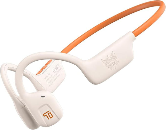 Lightweight Bone Conduction Headphones, Open-Ear Sports Headset with Noise-Reducing Mic, Sweatproof, 10H Playtime, Fast Charging, Secure Fit for Running Workout Fitness