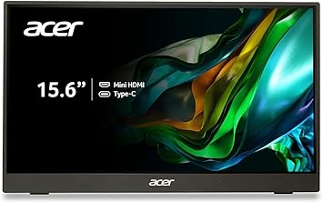 Acer 15.6in FHD 1920x1080 IPS 60Hz Slim Portable Monitor PM161Q Bbmiuux
