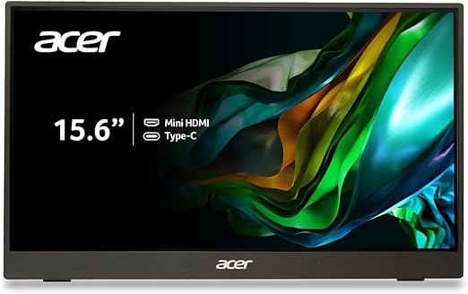 Acer 15.6in FHD 1920x1080 IPS 60Hz Slim Portable Monitor PM161Q Bbmiuux