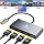 USB 3.0 to Quad HDMI with DisplayPort Adapter, 1080P@60Hz USB Type-A to 4 HDMI Monitor Converter, External Video Graphics Card, HDMI Splitter Extended Display for Mac/Win for Laptop, Desktops