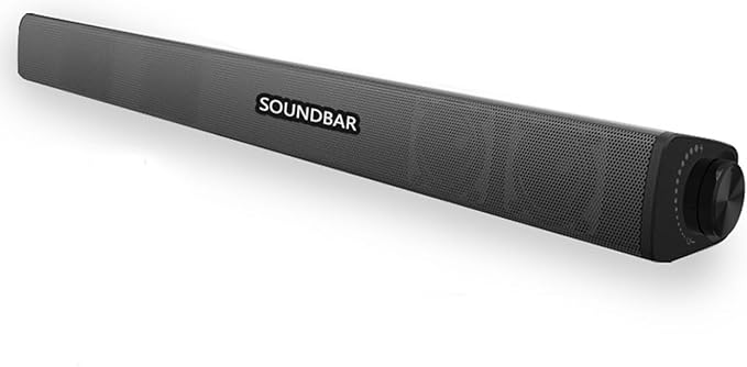 Portable Soundbar for TV/PC, Outdoor/Indoor Wired & Wireless Bluetooth 5.0 Speaker with Remote Control and Optical Cable, 30W Home Theater Sound bar with Built-in Subwoofers for Projector