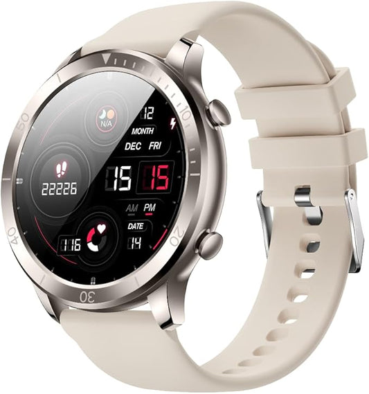 AOLON Smart Watch for Men Women (Answer/Make Calls), 1.46" IPS HD Screen, Fitness Tracker, 100+ Sport Modes, Blood Oxygen/Sleep/Heart Rate Monitor, IP67 Waterproof for Android iOS, Champagne Gold