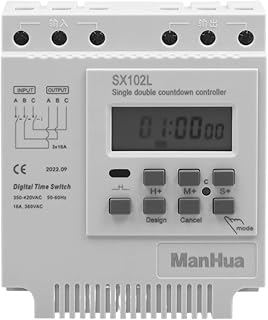 Countdown Digital Programmable Timer Switch 1Second - 99H 59M 59S Weekly Programs Electronic Timer SX102L - Image 1