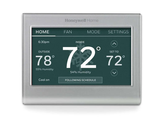 Honeywell Home RTH9585WF1004 Wi-Fi Smart Color Thermostat, 7-Day Programmable Touchscreen, Energy Star, Alexa & Google Assistant Compatible, C-Wire Required, Gray with 5-Year Extended Warranty