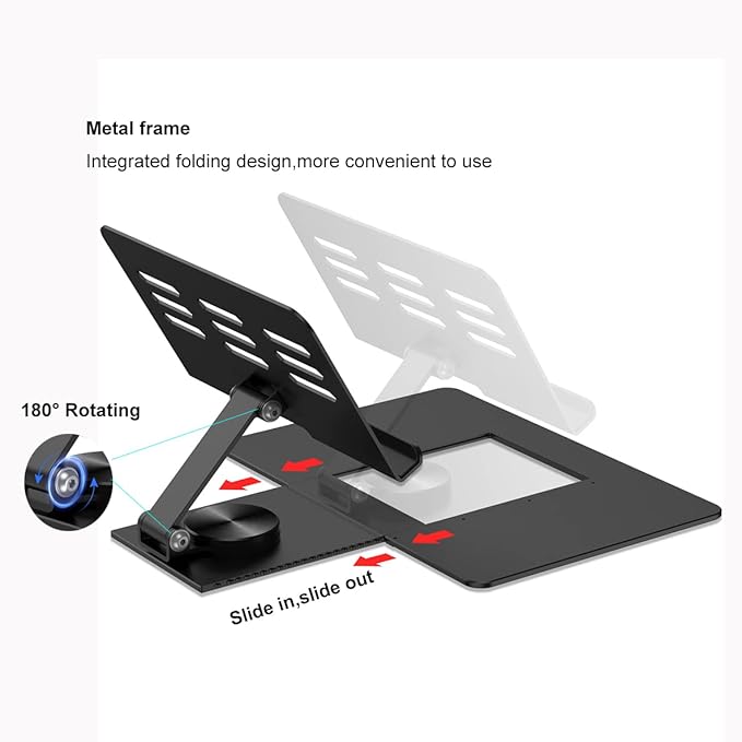 for Samsung Galaxy Z Fold 7/6/5/4/3 Adjustable Stand for Desk, Fully Foldable & Portable Keyboard Stand, Office Mobile Phone Stand Holder with Capacitor Pen and Bluetooth Mouse & Keyboard Set