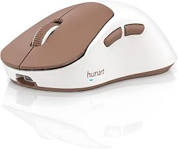 hunart H6 49g Wireless Mouse, Bluetooth & 2.4GHz, Rechargeable,Mocha Brown - Image 1