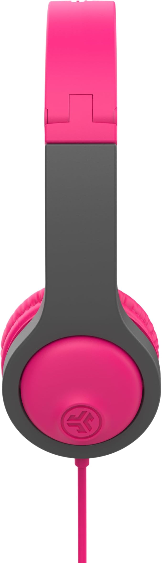 JLab JBuddies Folding Kids Wired Headphones Gen 2, Pink/Grey, Toddler Headphones, Noise Isolation, Kids Safe, Volume Limiting, for Children Ages 2+
