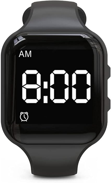 Vibrating Alarm Watch Water Resistant Wake Up Wristband Silent Pill Reminder Watch - with Timer and 15 Daily Alarms