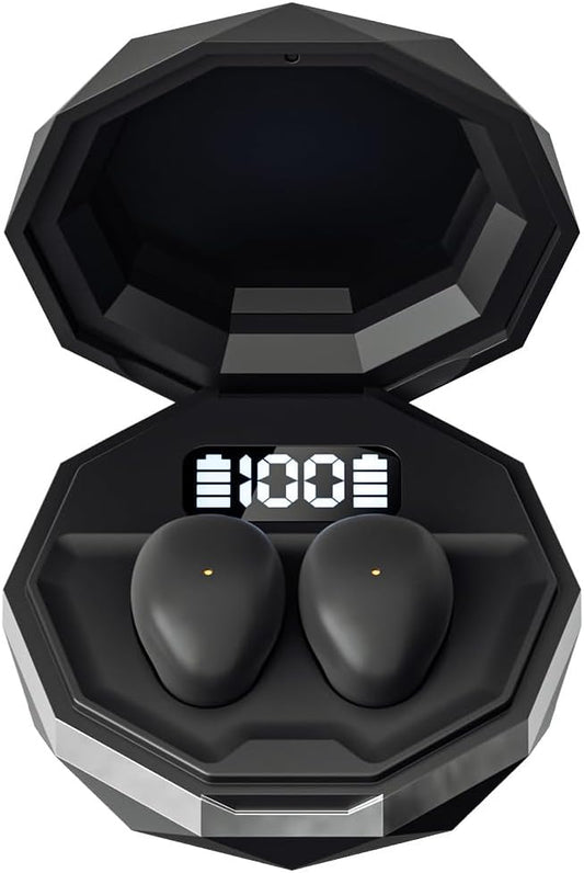 Invisible Sleep Earphones Bluetooth 5.4, MIni Sleep Earbuds Wireless with Long Battery Life, Noise Cancelling Headphones for Side-Sleeping, Comfortable Fit/Waterproof (Black)