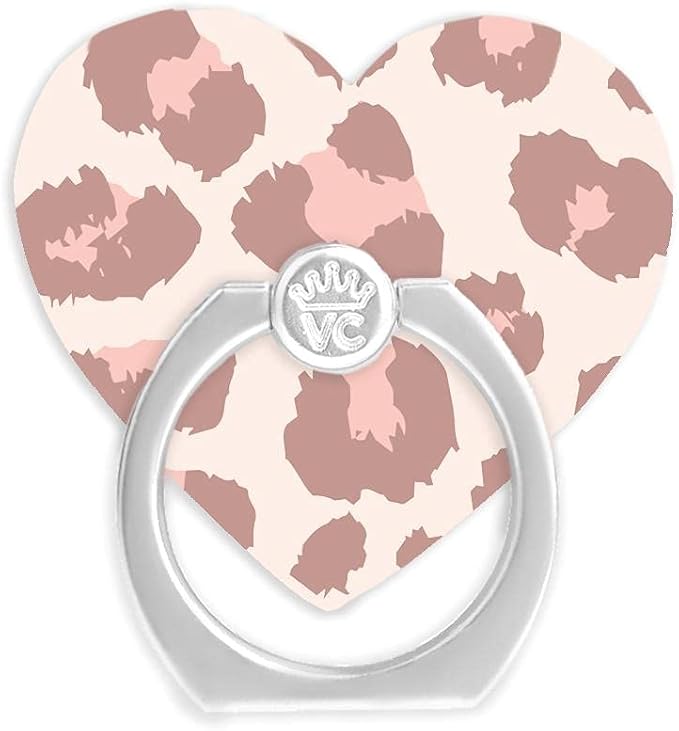 Velvet Caviar Cell Phone Ring Holder - Finger Ring & Stand - Improves Phone Grip Compatible with iPhone, Galaxy and Most Smartphones (Blush Leopard)