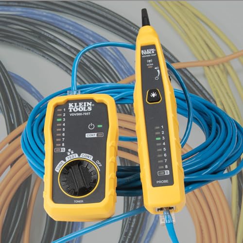 Klein Tools VDV500-705 Wire Tracer Tone Generator and Probe Kit for Ethernet, Internet, Telephone, Speaker, Coax, Video, and Data Cables RJ45, RJ11, RJ12