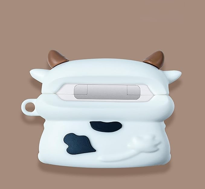 Compatible with Airpods Pro 2nd Generation Case 2022, Cute AirPods Pro 2 Case Cartoon, Kawaii Soft Silicone Protective Cover for Apple New Airpods Pro2 for Men Women (Boba Tea Cow)