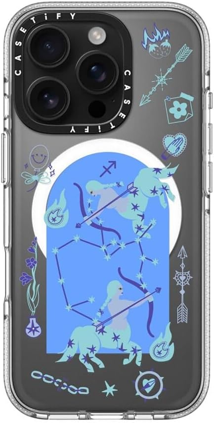 CASETiFY Clear iPhone 16 Pro Case [Not Yellowing / 6.6 ft. 3X Military Grade Drop Protection/Compatible with Magsafe] - Sagittarius - Clear