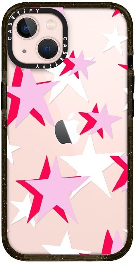 CASETiFY Impact iPhone 13 Case [6.6ft Drop Protection] - Triple Stars - Clear Black