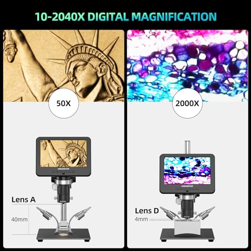 Andonstar AD246S-M 3 Lens 2160P HDMI Digital Microscope 2000x for Adults