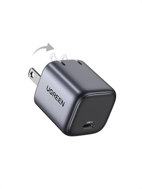 UGREEN Nexode 30W USB C Charger, GaN Fast Charger for iPhone 18, Black