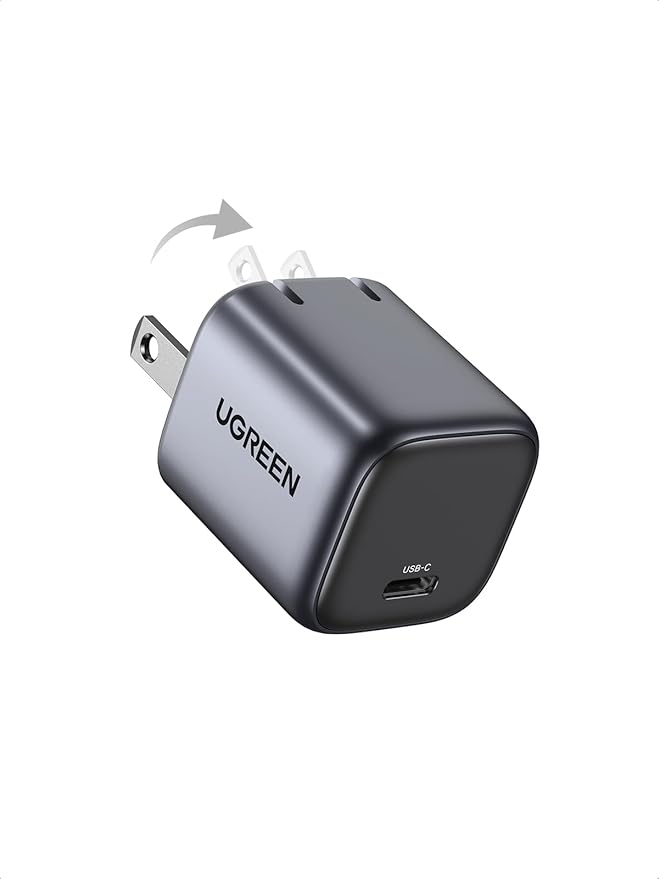 UGREEN Nexode 30W USB C Charger, GaN Fast Charger for iPhone 18, Black