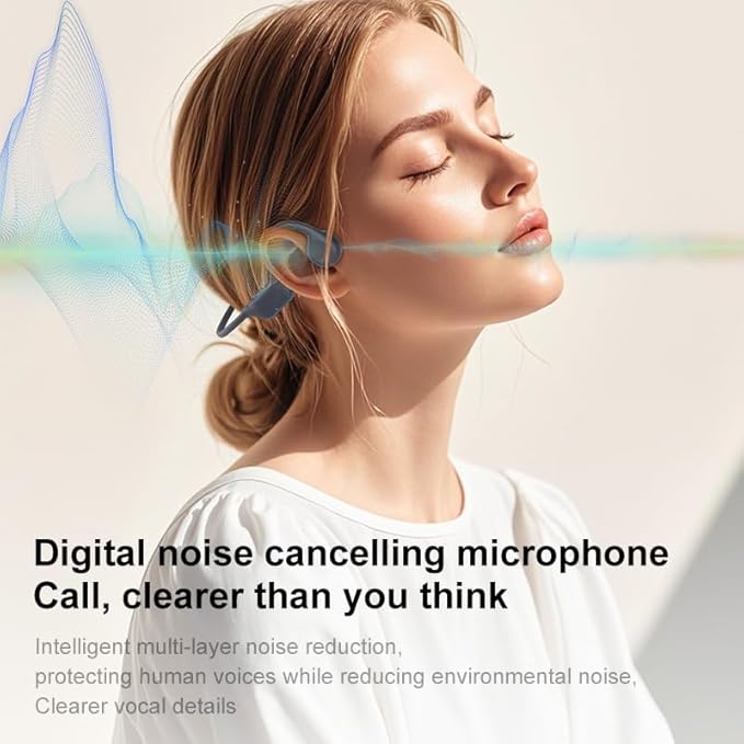 NXPGKEA Bone Conduction Headphones,Bluetooth 5.4 Open Ear Headphones,IPX5 Waterproof,Sweatproof,Splash-Proof,Long Battery Life,Headphones for Hiking,Cycling,Gym,Sport,Travel
