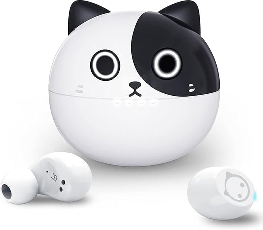 Kids Wireless Earbuds, Bluetooth 5.1 Headphones with Charging Case IPX5 Waterproof Touch Control Clear Stereo Ear Buds Built-in Mic, 36hrs Playtime Auto Pairing Earphones for Kids Women.