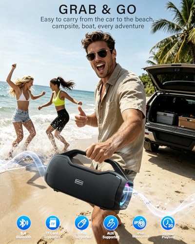 Portable Bluetooth Speaker Wireless 200W Peak Loud S - Image 5