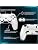 PlayVital for ps5 Edge Controller Silicone Cover Skin - Stellar Mecha Anti-Slip Grip Protector for ps5 Edge Controller with Joystick Cap & Sticker, Shockproof Case - White & Frost Gray