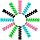 Jetec 24 Pieces Charger Cable Saver, Silicone Flexible Cable Wire Protector, Mouse Cable Protector, Suit for All Cellphone Data Lines (6 Black, 6 Pink, 6 Blue, 6 Green)
