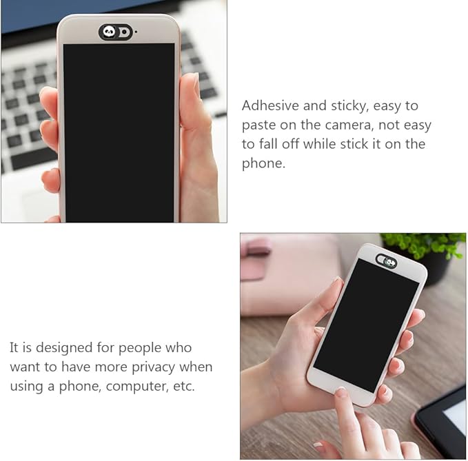jojofuny 3 Pack Camera Privacy Covers with Adhesive Slide Ultra Thin 0.66 Inch Webcam Protection for Laptop Smartphone Tablet to Prevent Unauthorized Camera Access