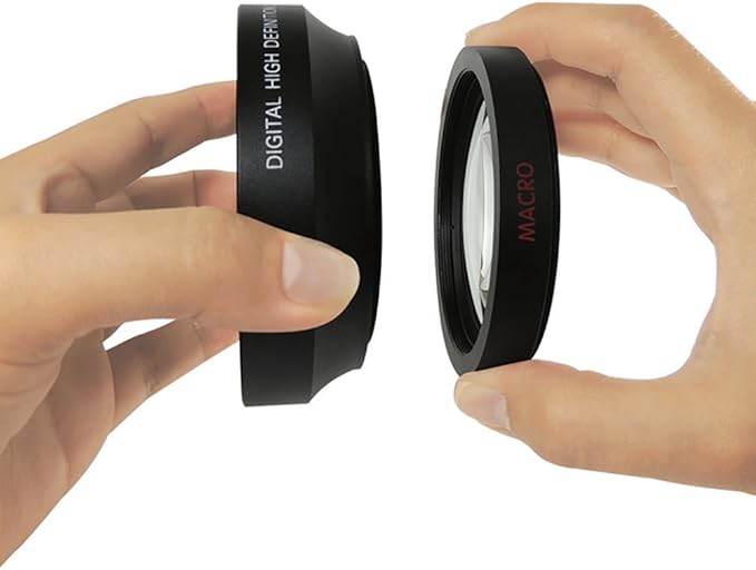 49mm 0.43x Wide Angle Lens with Macro for Panasonic HC-WXF991K, HC-VX981K, HC-X900/M, HC-X920K Camcorder