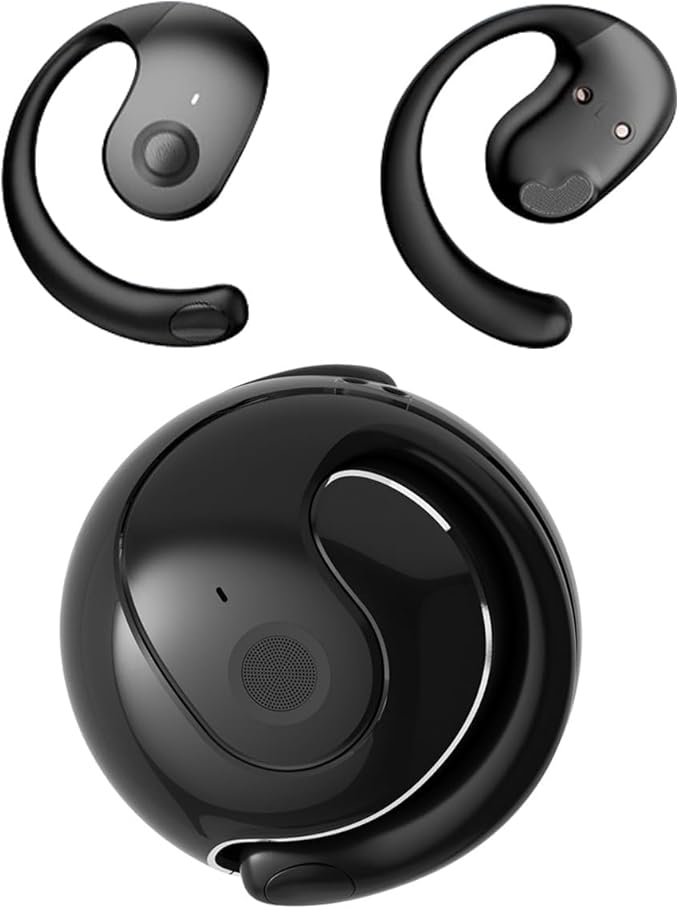 Out of Ear Open Ear Headphones Wireless Ear Hanging Bluetooth Headset, Air Bone Conduction Open Ear Earbuds, Work Out OWS Over the Ear Earbuds Open Ear Buds Not In Ear Outside the Ear Earphones