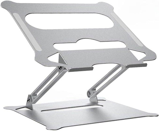 BESPORTBLE Foldable Adjustable Laptop Computer Stand Aluminum Alloy Notebook PC Holder Portable Silver for Home Office and Travel Use