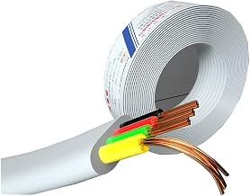 100M (328ft) Pure Copper Multi-Strand Telephone Line RJ11 Communication 4-Core Indoor Connecting Line, White