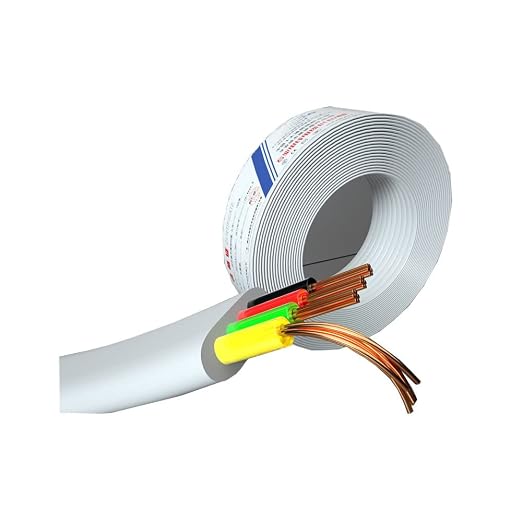 100M (328ft) Pure Copper Multi-Strand Telephone Line RJ11 Communication 4-Core Indoor Connecting Line, White