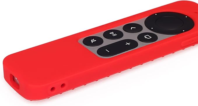 Hi Color Silicone Remote Cover for Apple TV Siri Remote (2nd Gen) Soft Silicone Case for Apple TV 4K 3rd Generation Remote Case Cover with Lanyard(Purple)