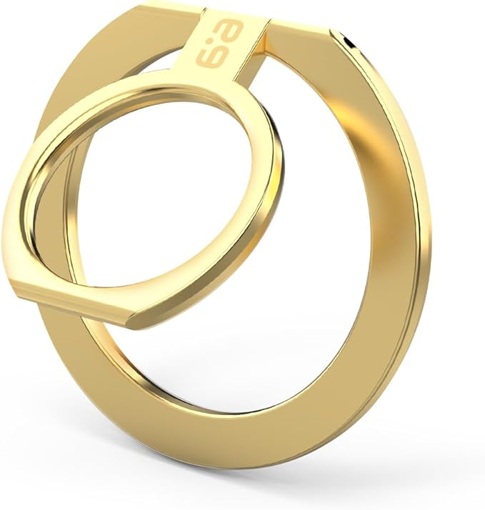 PureGear Magnetic Phone Grip Ring Stand, Magnetic Phone Ring Holder for MagSafe iPhone Air, 17, 17Pro, 17ProMax, 16, 16Pro, 16Plus, 16ProMax, 15, 15Plus, 14, 13, 12, Adjustable Kickstand (Gold)
