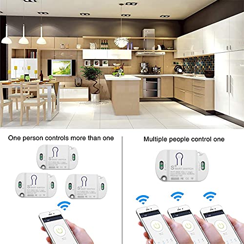 16A Inline WiFi Smart Switch Relay, 120V Smart Life Wireless Module