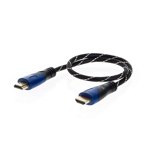 3FT High Speed 4K HDMI Cable with Audio & Ethernet Return Channel, 2160p, 1440p, Compatible with Apple TV, DVD, PS5, Xbox, Bluray (3FT, Multi-Colored)