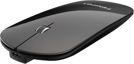 FENIFOX Wireless Bluetooth Mouse, Slim Travel Silent Rechargeable Black - Image 1