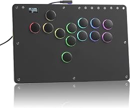 Haute42 13-Key Leverless Arcade Controller, RGB Fighting Stick (Black) - Image 1