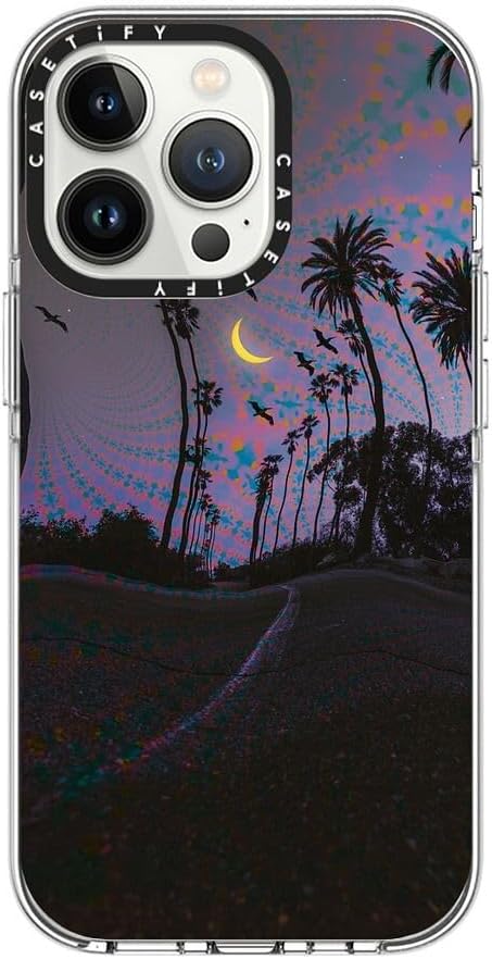CASETiFY Clear iPhone 13 Pro Case [Not Yellowing / 6.6 ft. 3X Military Grade Drop Protection/Compatible with Magsafe] - Palm Vibes - Clear