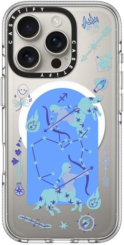 CASETiFY Clear iPhone 16 Pro Case [Not Yellowing / 6.6 ft. 3X Military Grade Drop Protection/Compatible with Magsafe] - Sagittarius - Clear