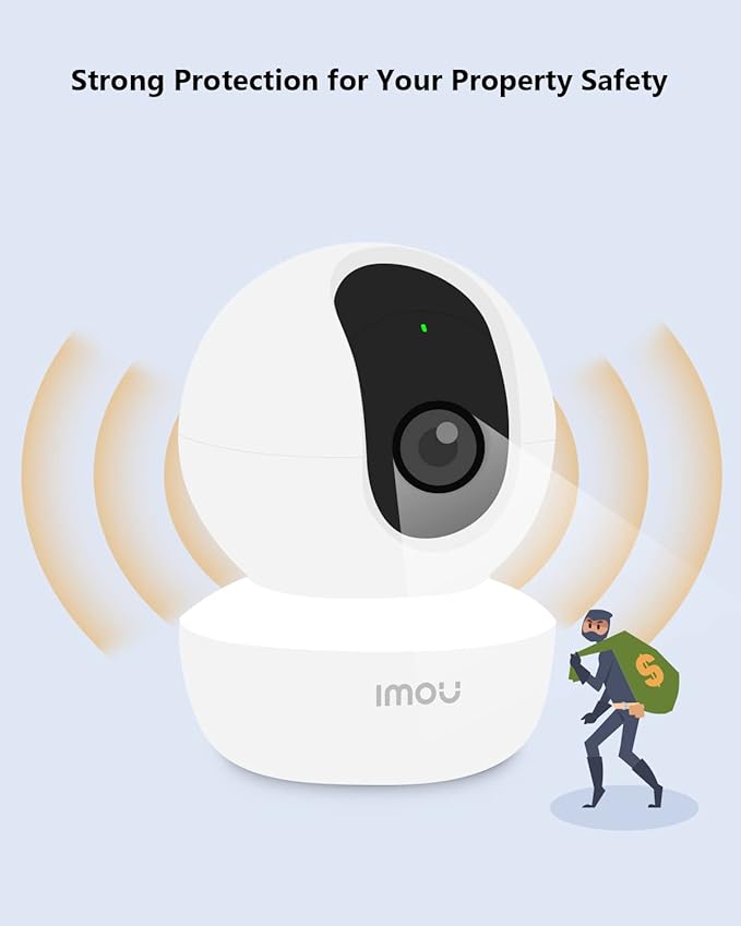 Imou 360° Security Camera Indoor with AI Human/Motion/Sound Detection, WiFi Camera Indoor Wireless 1080P for Pet/Dog/Baby, Smart Tracking, Siren, Night Vision, 2-Way Audio, Works with Alexa, 2 Pack