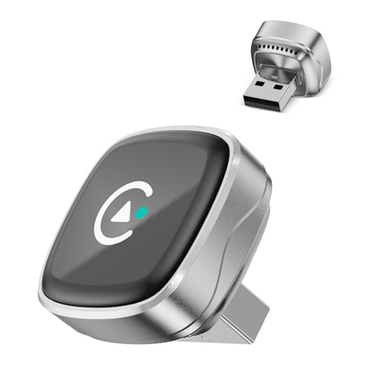 2026 Ultra Mini Wireless Carplay Adapter for iPhone & Android Auto, USB for Apple Car Play Dongle Plug & Play for iOS 10+ & Android 10+, Auto-Reconnect, Stable & No Lag (Sliver)
