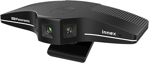 Innex C831 180° Panoramic 4K Wide Angle Webcam with Microphone, AI Facial Tracking for Windows, Mac, Easy Setup Conference Room Camera with Flexible View Angle for Meeting Room, Huddle Space - Image 1