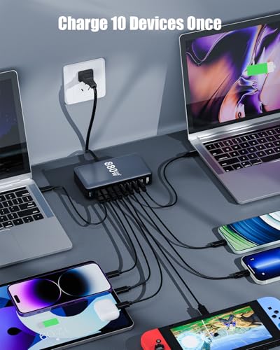 880W USB C Charger Block,10-Port USB C GaN Multiple | Charging & Power - Image 3